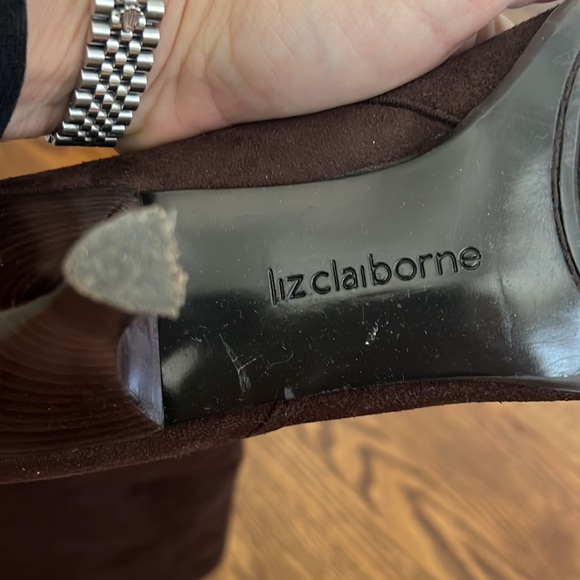 Brown faux, suede side zip boots - Picture 7 of 8